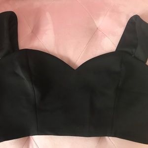 ASOS Sweetheart neckline black crop top US size 14